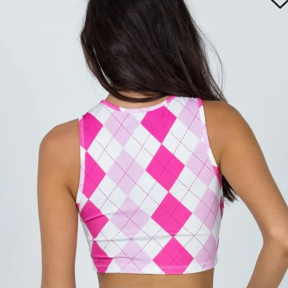 Princess Polly Pink Argyle Skirt Set - Picture 10 of 15